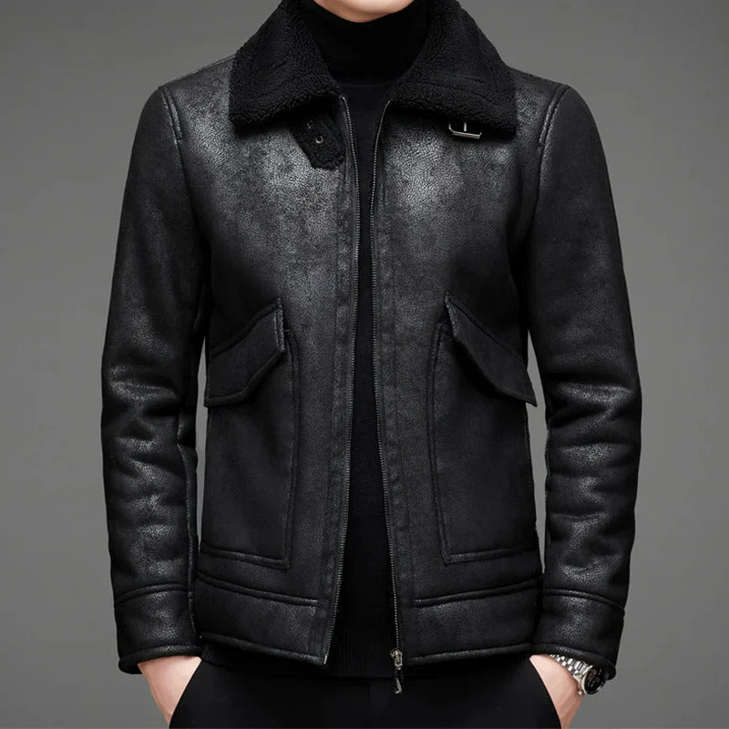 Men's Premium Leather Winter Jacket