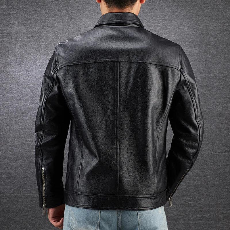 Men's Premium Leather Bomber Jacket