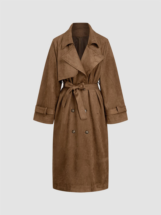 Women's Suede Trench Coat