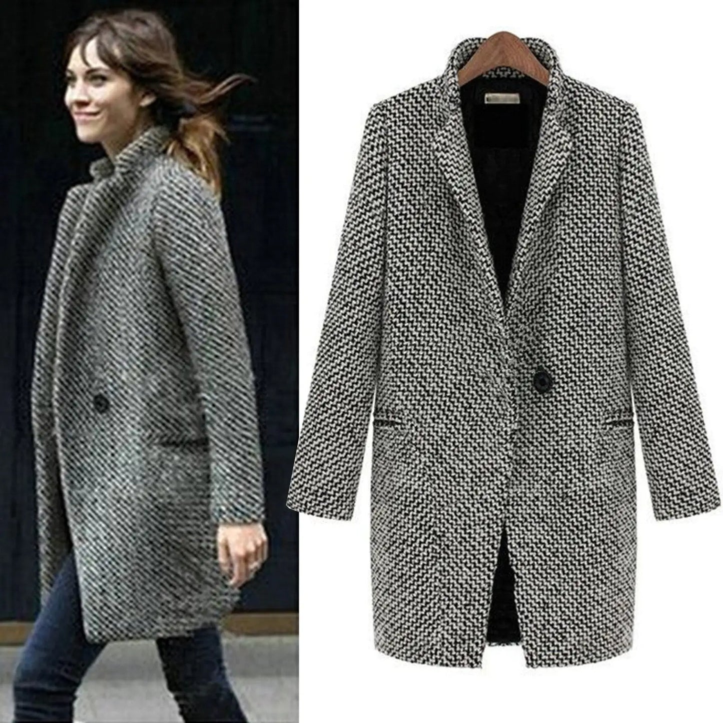 Women's Long Jacket Wool Coat