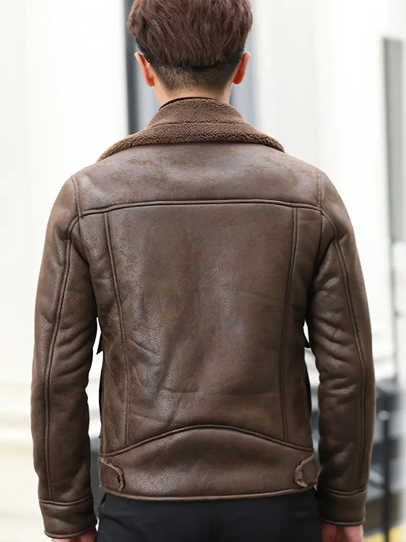 Men's Premium Leather Winter Jacket