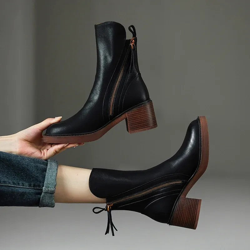 Women's Premium Leather Winter Boots