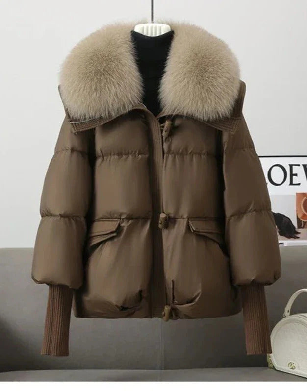 Women's Puffer Faux Fur Coat