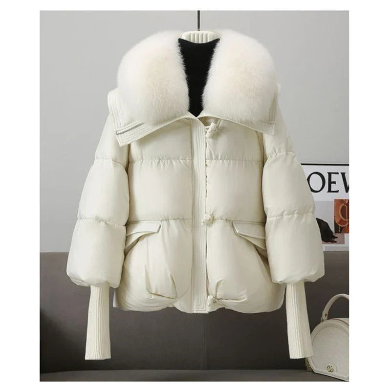 Women's Puffer Faux Fur Coat