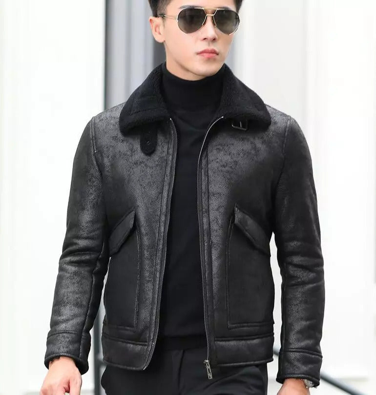 Men's Premium Leather Winter Jacket